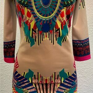 Flying Tomato Multicolor Geometric Mini Dress